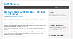 Desktop Screenshot of mathmistakes.org